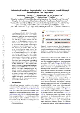 Enhancing Confidence Expression in Large Language Models Through
  Learning from Past Experience