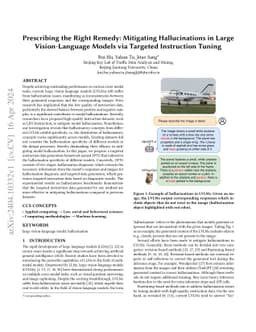 Prescribing the Right Remedy: Mitigating Hallucinations in Large
  Vision-Language Models via Targeted Instruction Tuning