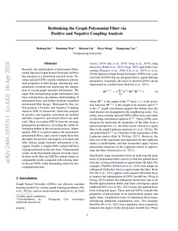 Rethinking the Graph Polynomial Filter via Positive and Negative
  Coupling Analysis