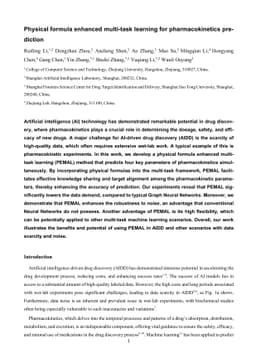 Physical formula enhanced multi-task learning for pharmacokinetics
  prediction