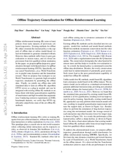 Offline Trajectory Generalization for Offline Reinforcement Learning