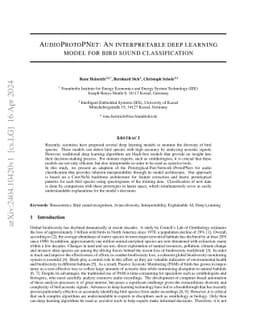 AudioProtoPNet: An interpretable deep learning model for bird sound
  classification
