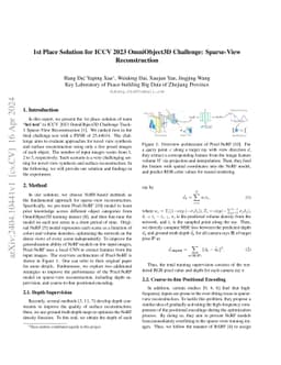 1st Place Solution for ICCV 2023 OmniObject3D Challenge: Sparse-View
  Reconstruction