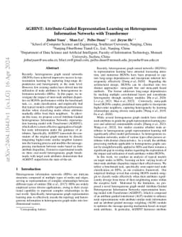 AGHINT: Attribute-Guided Representation Learning on Heterogeneous
  Information Networks with Transformer