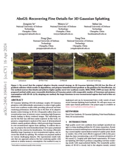 AbsGS: Recovering Fine Details for 3D Gaussian Splatting