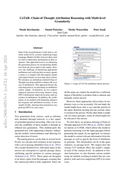 CoTAR: Chain-of-Thought Attribution Reasoning with Multi-level
  Granularity
