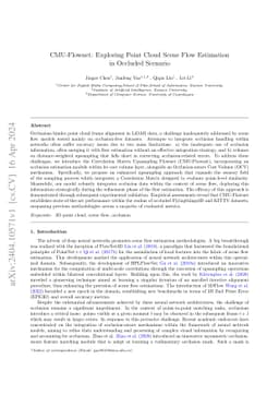 CMU-Flownet: Exploring Point Cloud Scene Flow Estimation in Occluded
  Scenario