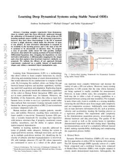 Learning Deep Dynamical Systems using Stable Neural ODEs