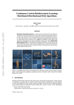 Continuous Control Reinforcement Learning: Distributed Distributional
  DrQ Algorithms