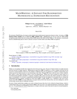 MathWriting: A Dataset For Handwritten Mathematical Expression Recognition