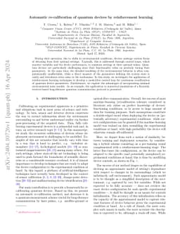 Automatic re-calibration of quantum devices by reinforcement learning