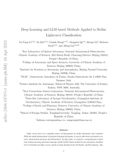 Deep Learning and LLM-based Methods Applied to Stellar Lightcurve Classification