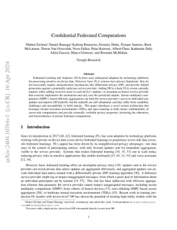 Confidential Federated Computations