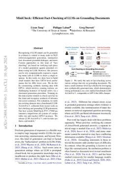 MiniCheck: Efficient Fact-Checking of LLMs on Grounding Documents