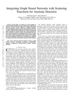 Integrating Graph Neural Networks with Scattering Transform for Anomaly
  Detection