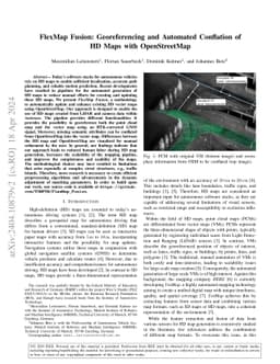 FlexMap Fusion: Georeferencing and Automated Conflation of HD Maps with
  OpenStreetMap