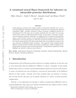 A variational neural Bayes framework for inference on intractable
  posterior distributions