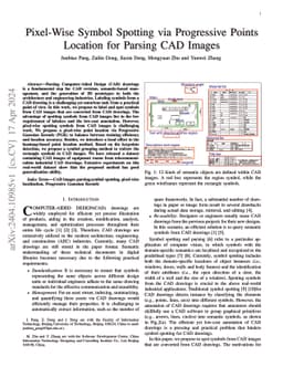 Pixel-Wise Symbol Spotting via Progressive Points Location for Parsing
  CAD Images