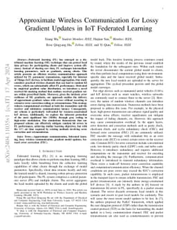Approximate Wireless Communication for Lossy Gradient Updates in IoT
  Federated Learning
