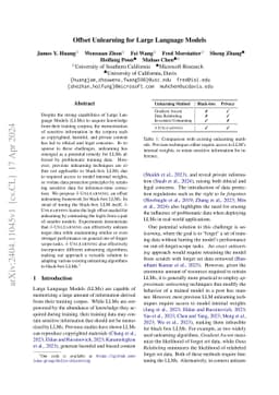 Offset Unlearning for Large Language Models