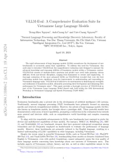 ViLLM-Eval: A Comprehensive Evaluation Suite for Vietnamese Large
  Language Models