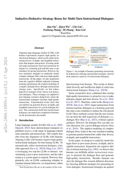 Inductive-Deductive Strategy Reuse for Multi-Turn Instructional
  Dialogues