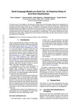 Small Language Models are Good Too: An Empirical Study of Zero-Shot
  Classification