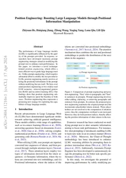 Position Engineering: Boosting Large Language Models through Positional
  Information Manipulation