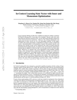 In-Context Learning State Vector with Inner and Momentum Optimization