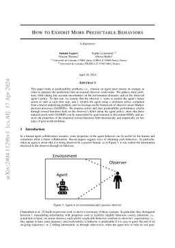 How to Exhibit More Predictable Behaviors