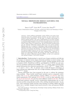 Neural Shrödinger Bridge Matching for Pansharpening