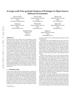 A Large-scale Fine-grained Analysis of Packages in Open-Source Software
  Ecosystems