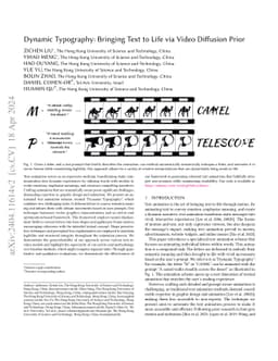 Dynamic Typography: Bringing Text to Life via Video Diffusion Prior