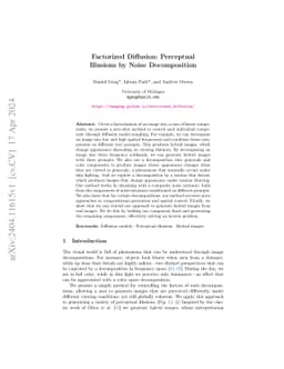 Factorized Diffusion: Perceptual Illusions by Noise Decomposition