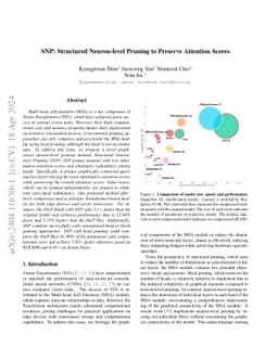 SNP: Structured Neuron-level Pruning to Preserve Attention Scores