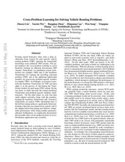Cross-Problem Learning for Solving Vehicle Routing Problems