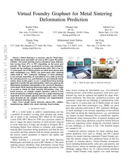 Virtual Foundry Graphnet for Metal Sintering Deformation Prediction