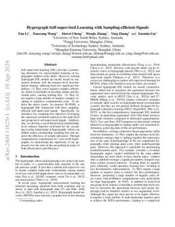 Hypergraph Self-supervised Learning with Sampling-efficient Signals