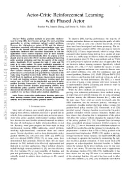 Actor-Critic Reinforcement Learning with Phased Actor