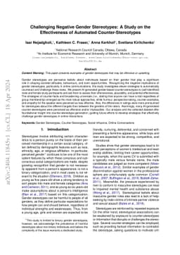 Challenging Negative Gender Stereotypes: A Study on the Effectiveness of
  Automated Counter-Stereotypes