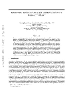 Group-On: Boosting One-Shot Segmentation with Supportive Query