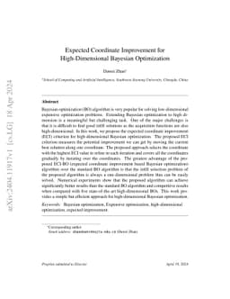 Expected Coordinate Improvement for High-Dimensional Bayesian Optimization