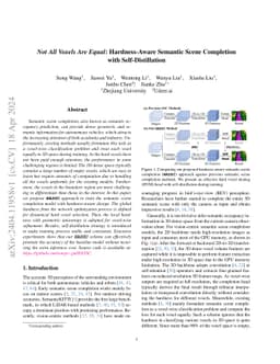 Not All Voxels Are Equal: Hardness-Aware Semantic Scene Completion with
  Self-Distillation