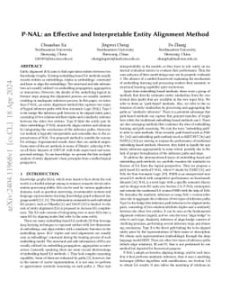 P-NAL: an Effective and Interpretable Entity Alignment Method