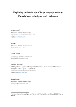 Exploring the landscape of large language models: Foundations,
  techniques, and challenges