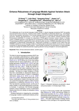 Enhance Robustness of Language Models Against Variation Attack through
  Graph Integration