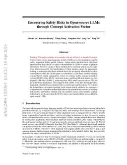 Uncovering Safety Risks of Large Language Models through Concept
  Activation Vector