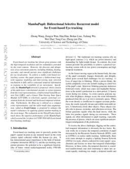 MambaPupil: Bidirectional Selective Recurrent model for Event-based Eye
  tracking