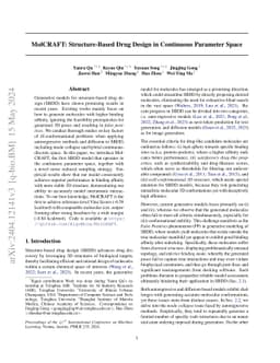 MolCRAFT: Structure-Based Drug Design in Continuous Parameter Space
