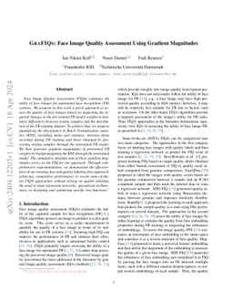 GraFIQs: Face Image Quality Assessment Using Gradient Magnitudes